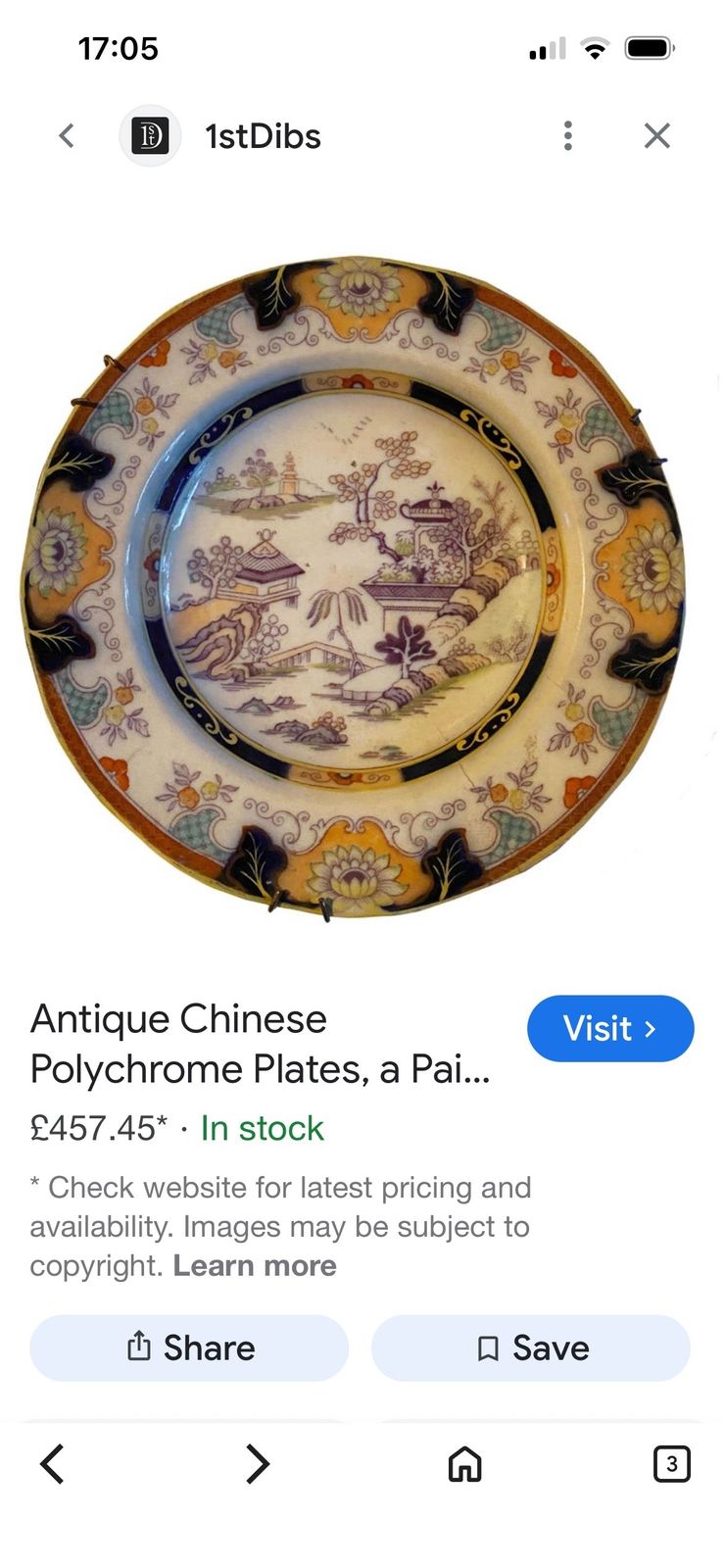 Tongzhi Period (1862 1874) Style Chinese Polychrome Plates. Dated On The Reverse 1873 Beautiful Muted Color In These Plates. Staffordshire Earthenware photo vinterior