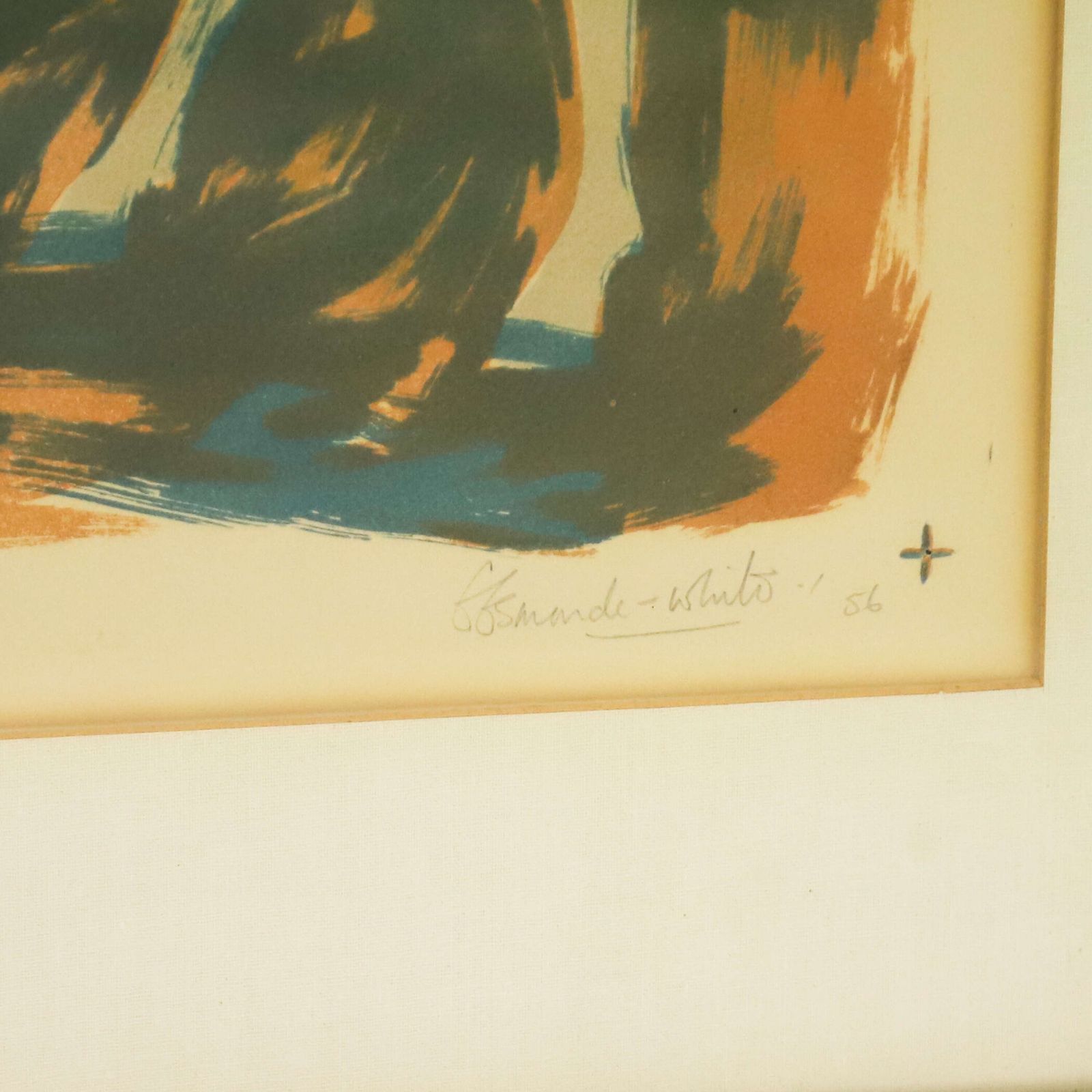 Eleanor Esmonde White Lithograph Limited Edition Signed 5 Of 9   1957 – Original Frame photo Art
