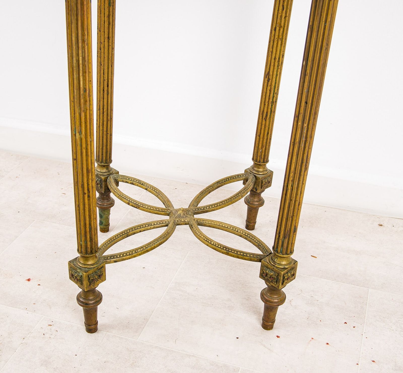 Antique French Ormolu Guéridon Table Rouge Royale Marble Top photo for sale