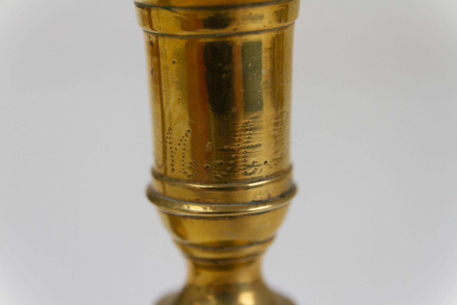 photo vinterior Antique Danish Baroque Brass Candlesticks. Set Of 6.