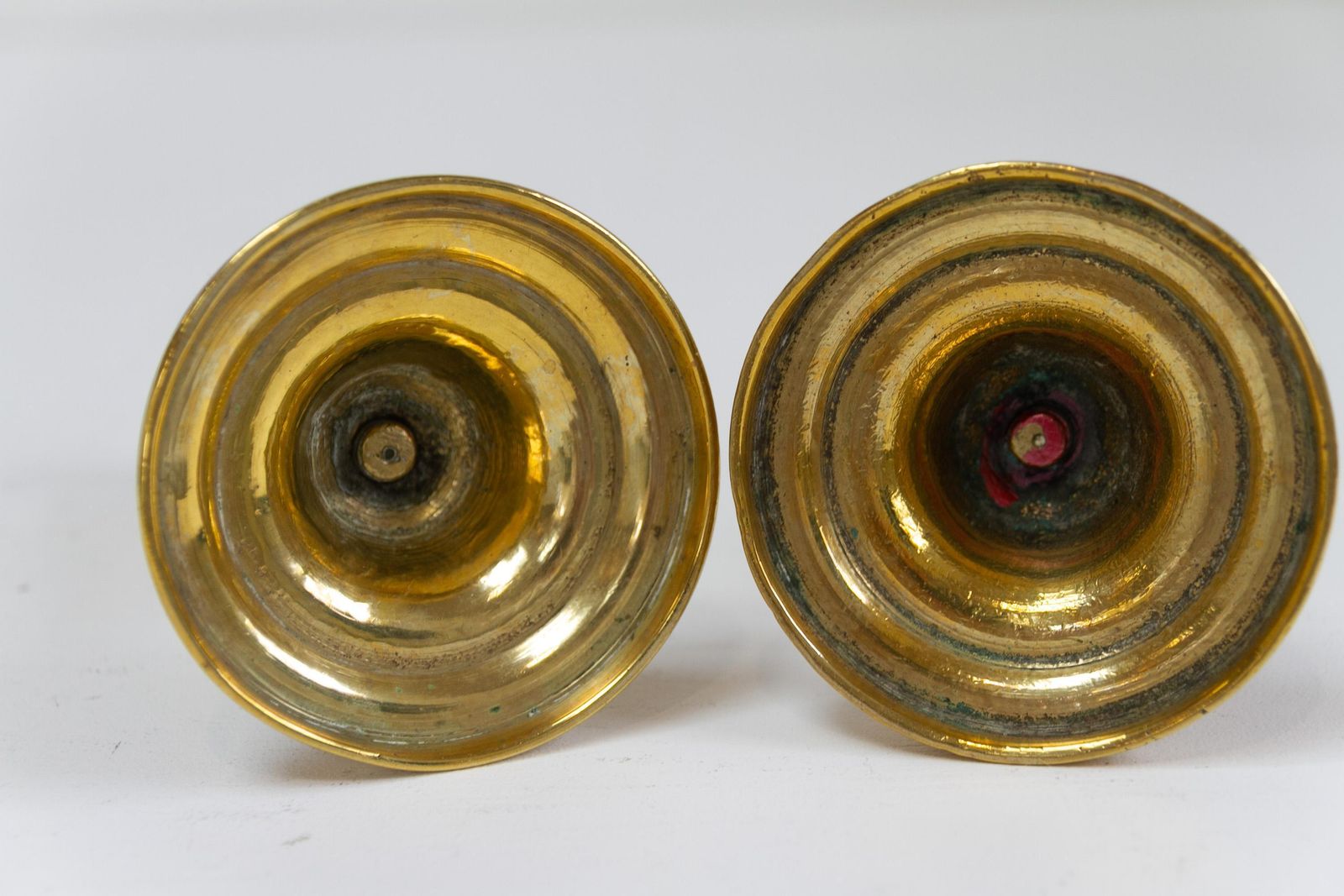 photo buy Antique Danish Baroque Brass Candlesticks. Set Of 6.