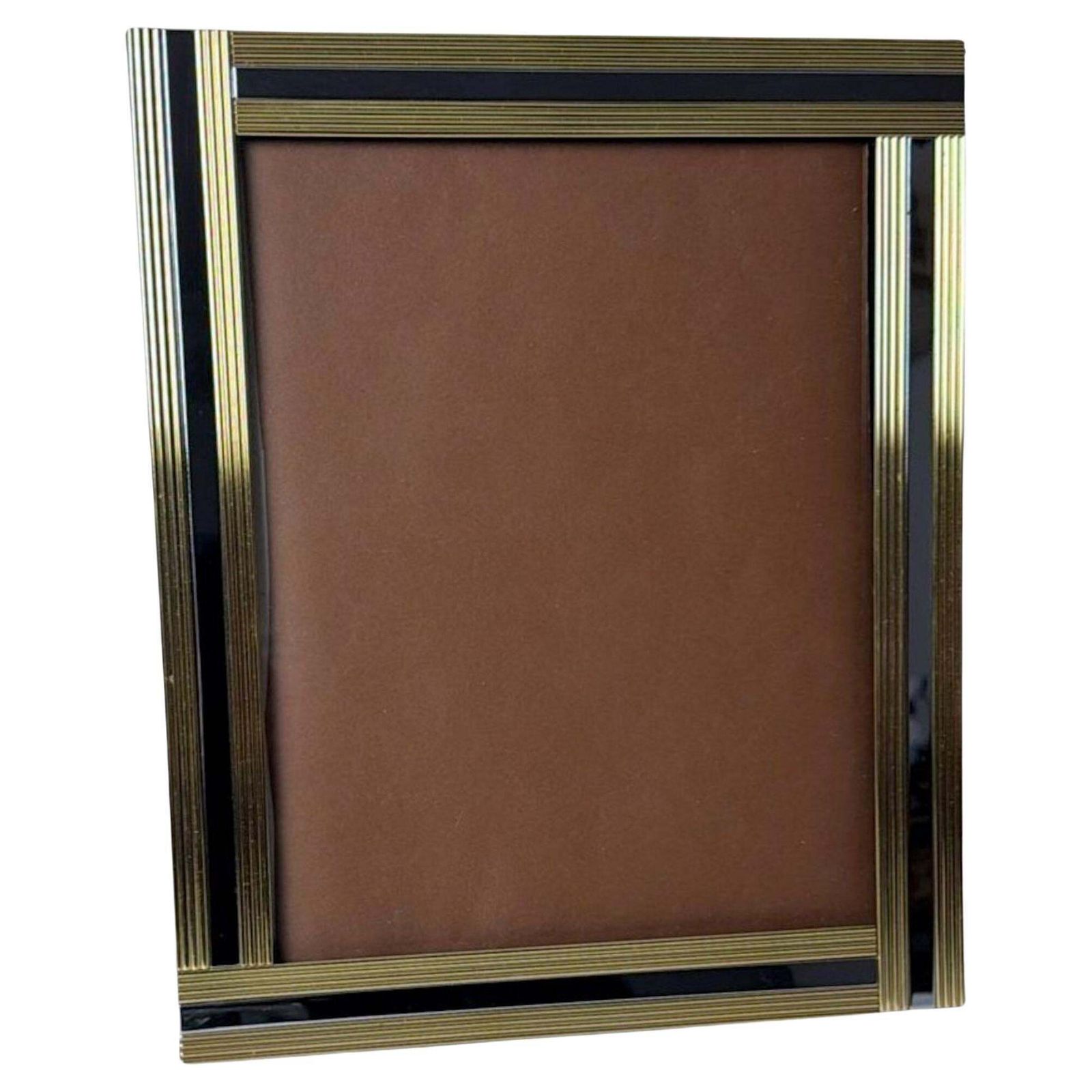Romeo Rega Style Italian Brass And Steel Picture Frame