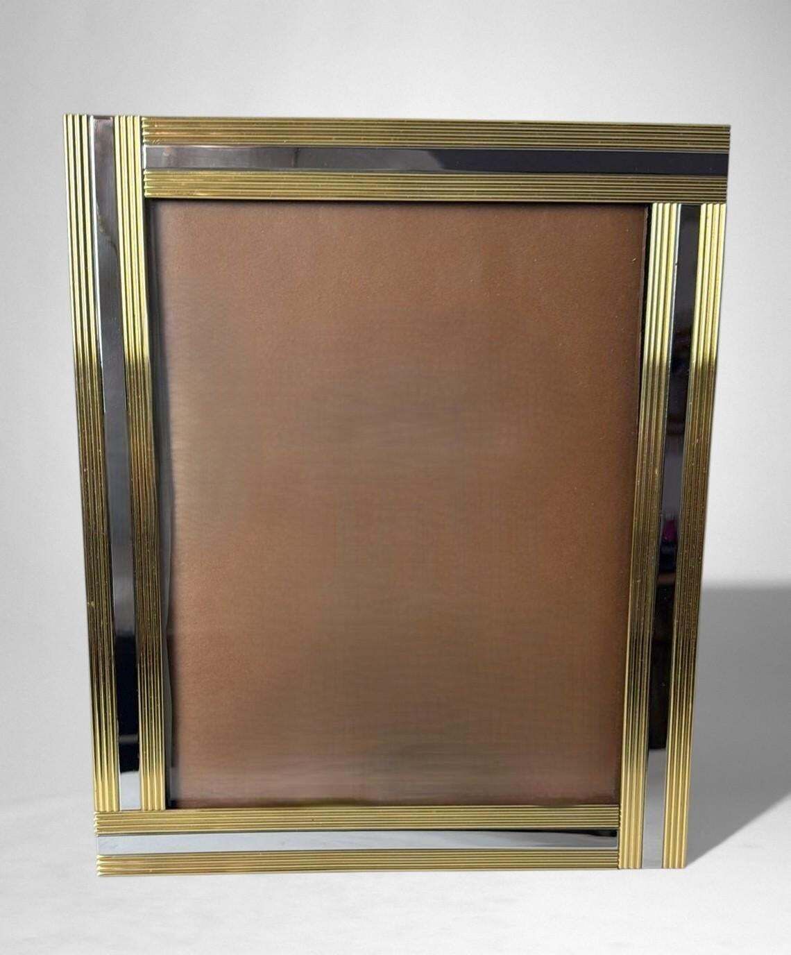 Romeo Rega Style Italian Brass And Steel Picture Frame photo Home Decor
