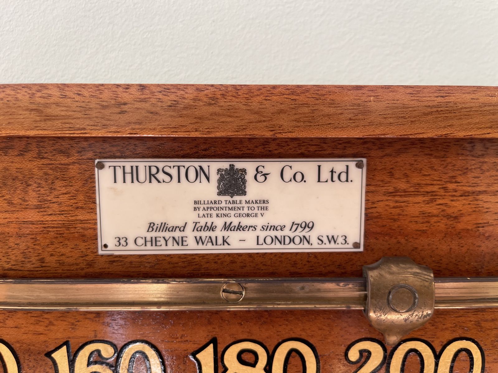 Antique Thurston And Co Ltd Mahogany Snooker And Billiards Score Board Mid 20th Century photo 500.0