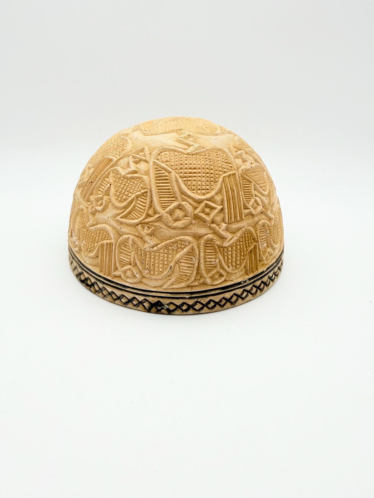 West African Calabash Gourd Bowl, Hand Carved Gourd, Tribal Collectible photo 67.0