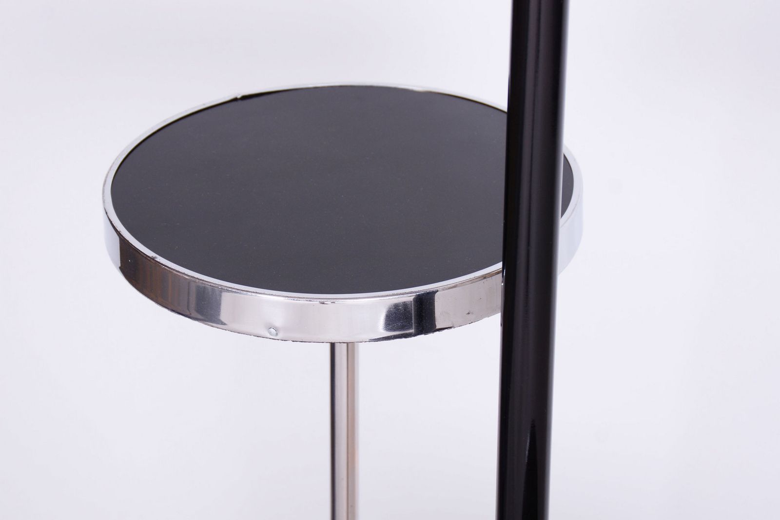 Restored Bauhaus Floor Lamp, J. Halabala, Up Zavody, Chrome, Czechia, 1930s photo Lighting