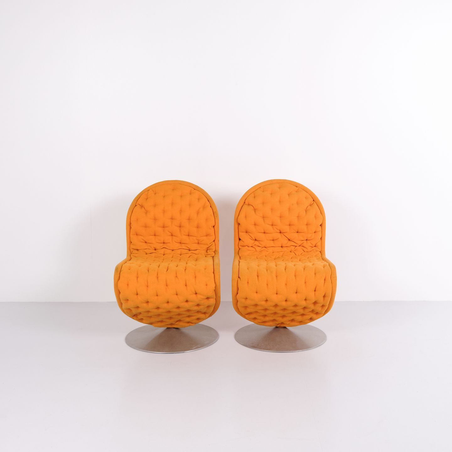 Verner Panton Pair Model 1 2 3 System For Fritz Hansen, Danish Design 1970s