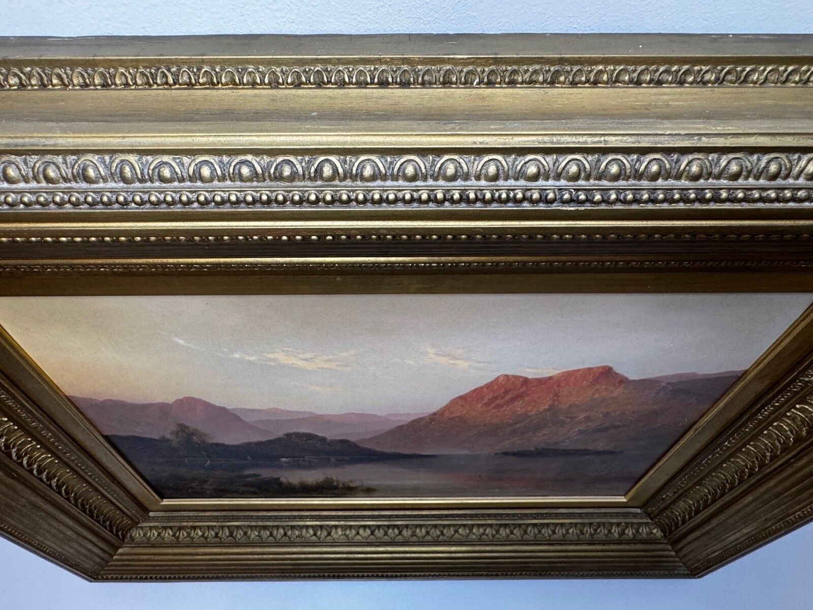 🌅 Lake Windermere Glowing Sunset Landscape Oil By Alfred De Breanski Jr C1920 photo buy