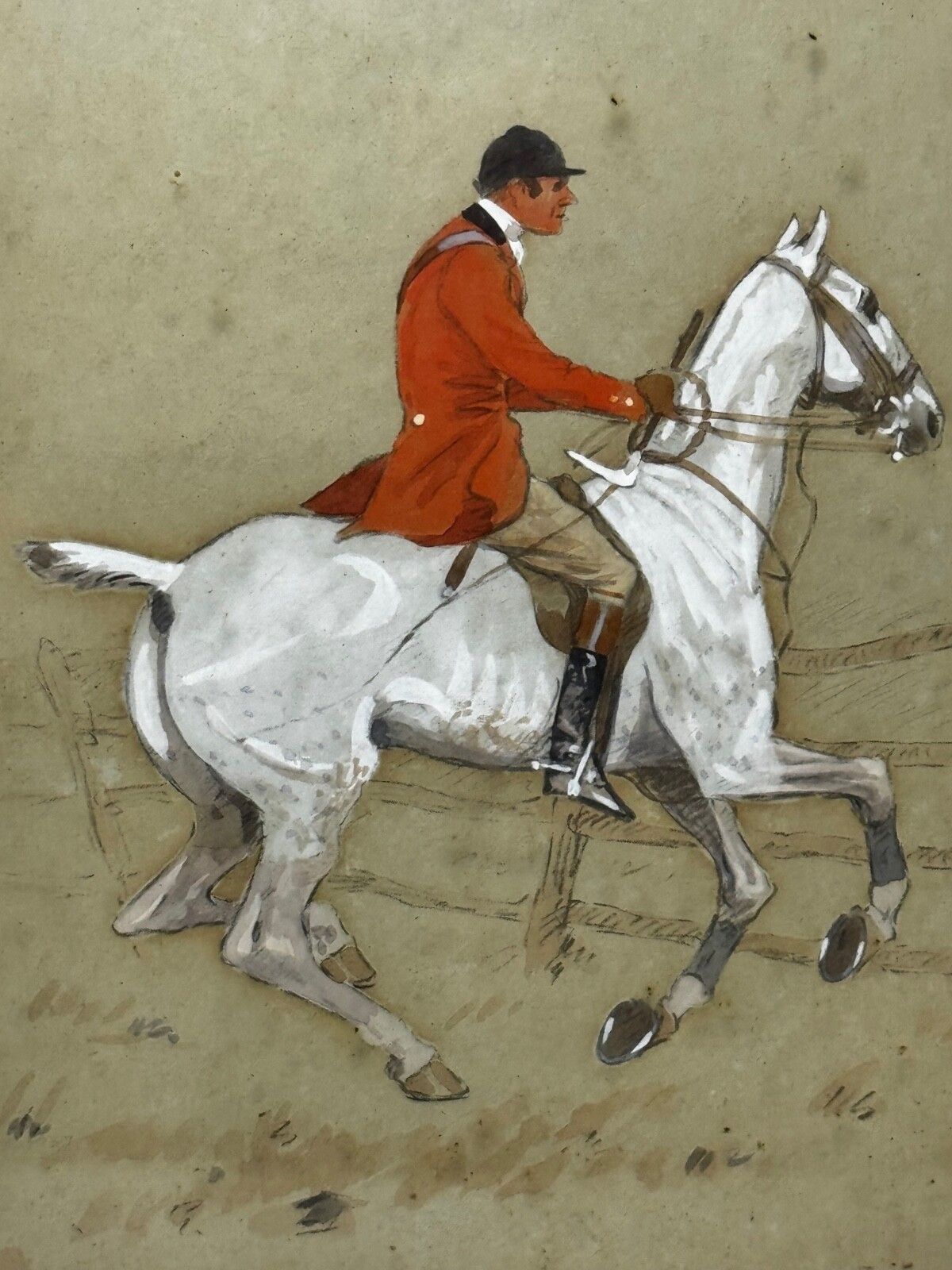 photo for sale Set 3 Historic English Hunting Paintings By Charles Johnson Payne Snaffles