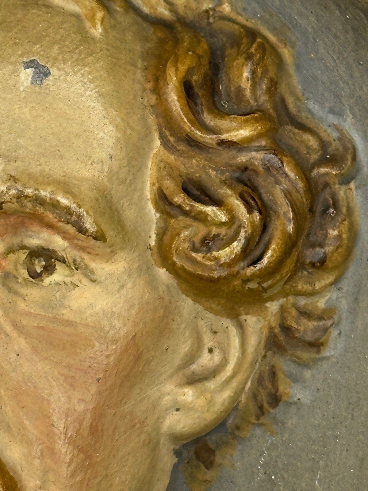 photo vinterior Victorian Gilt Bronze In Low Relief Charles Dickens Portrait Wall Sculpture