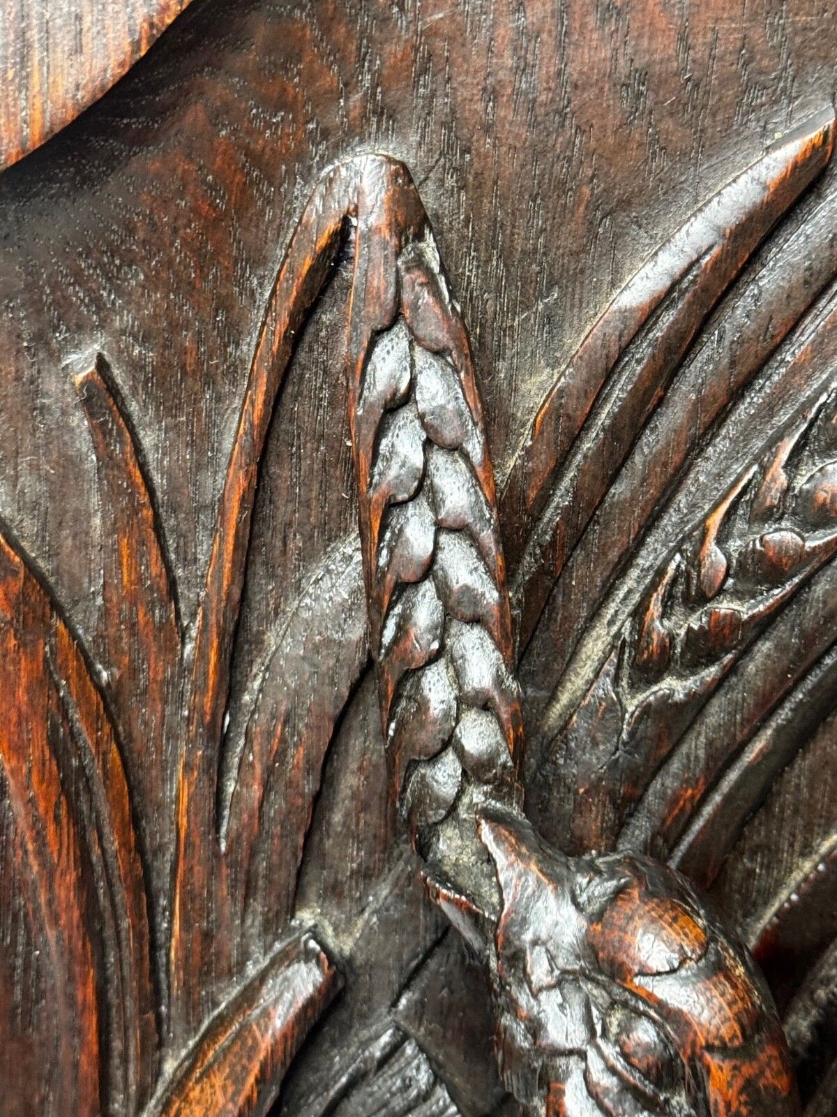 photo for sale 🏛️ Exceptional Victorian Carved Hunting Panel Pugin Design Grouse In Wetlands