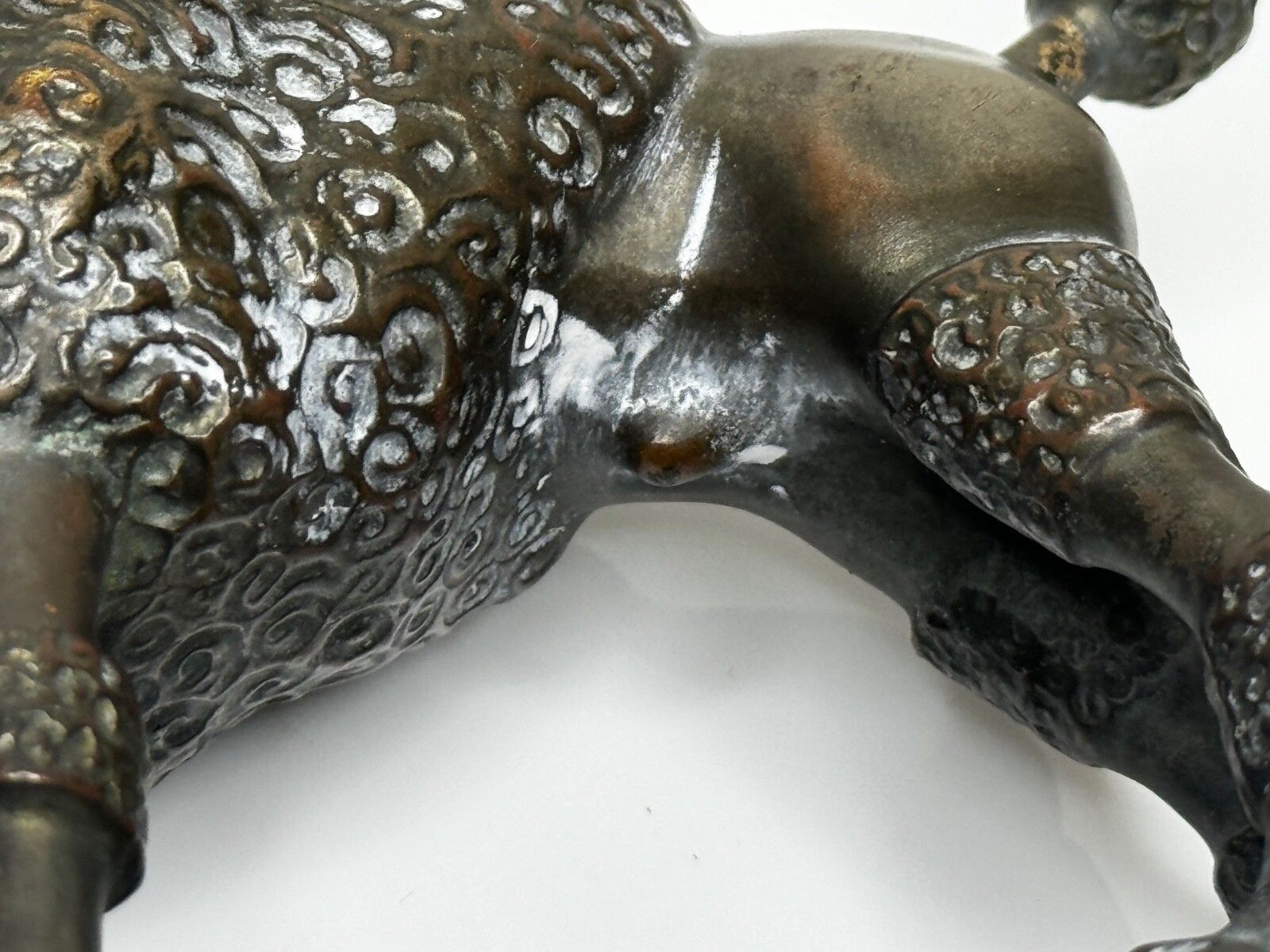 photo buy Beautiful Cute Mid Century Bronze Poodle Dog Animal Classic Mascot Sculpture