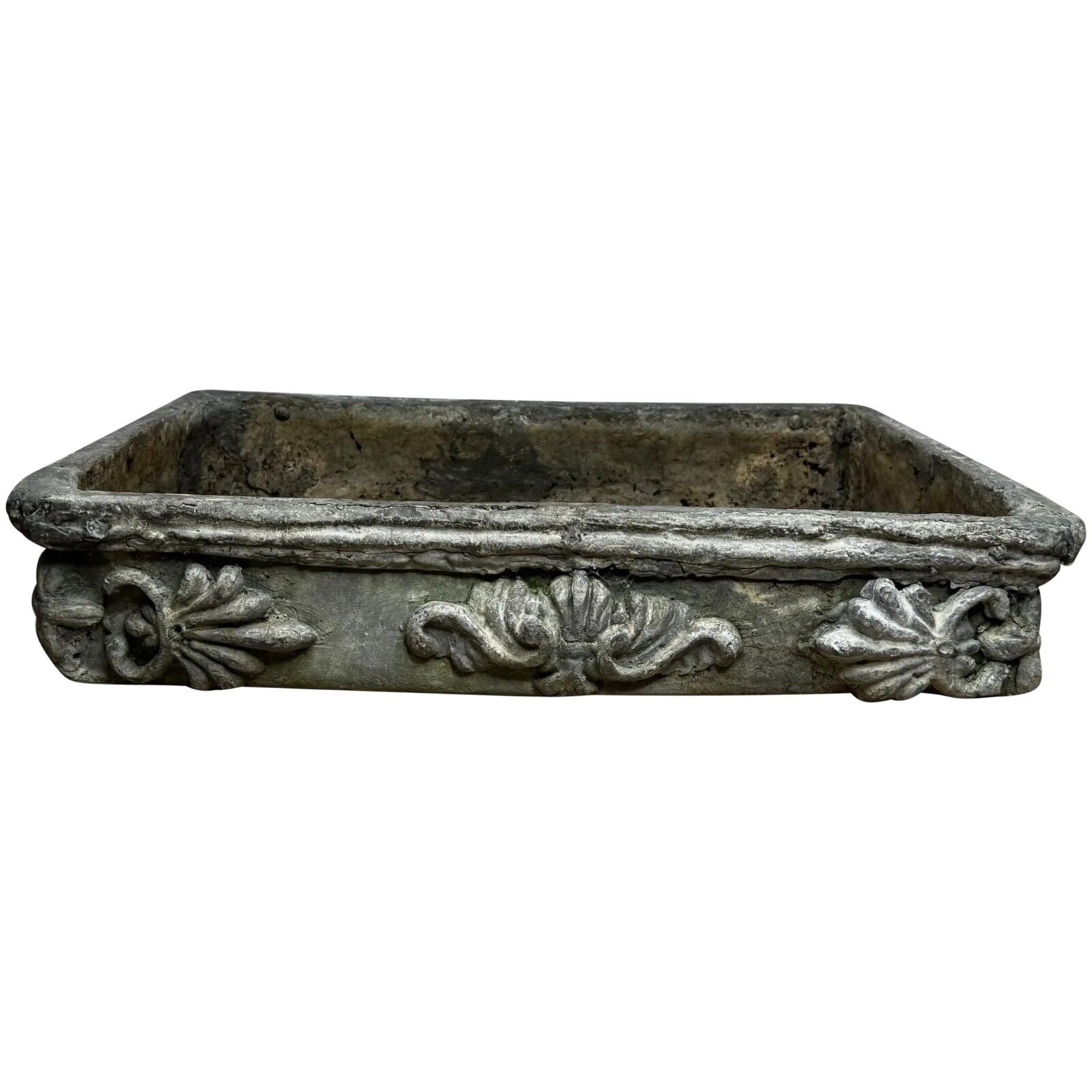Georgian British Small Architectural Poppy Window Sill Lead Garden Planter