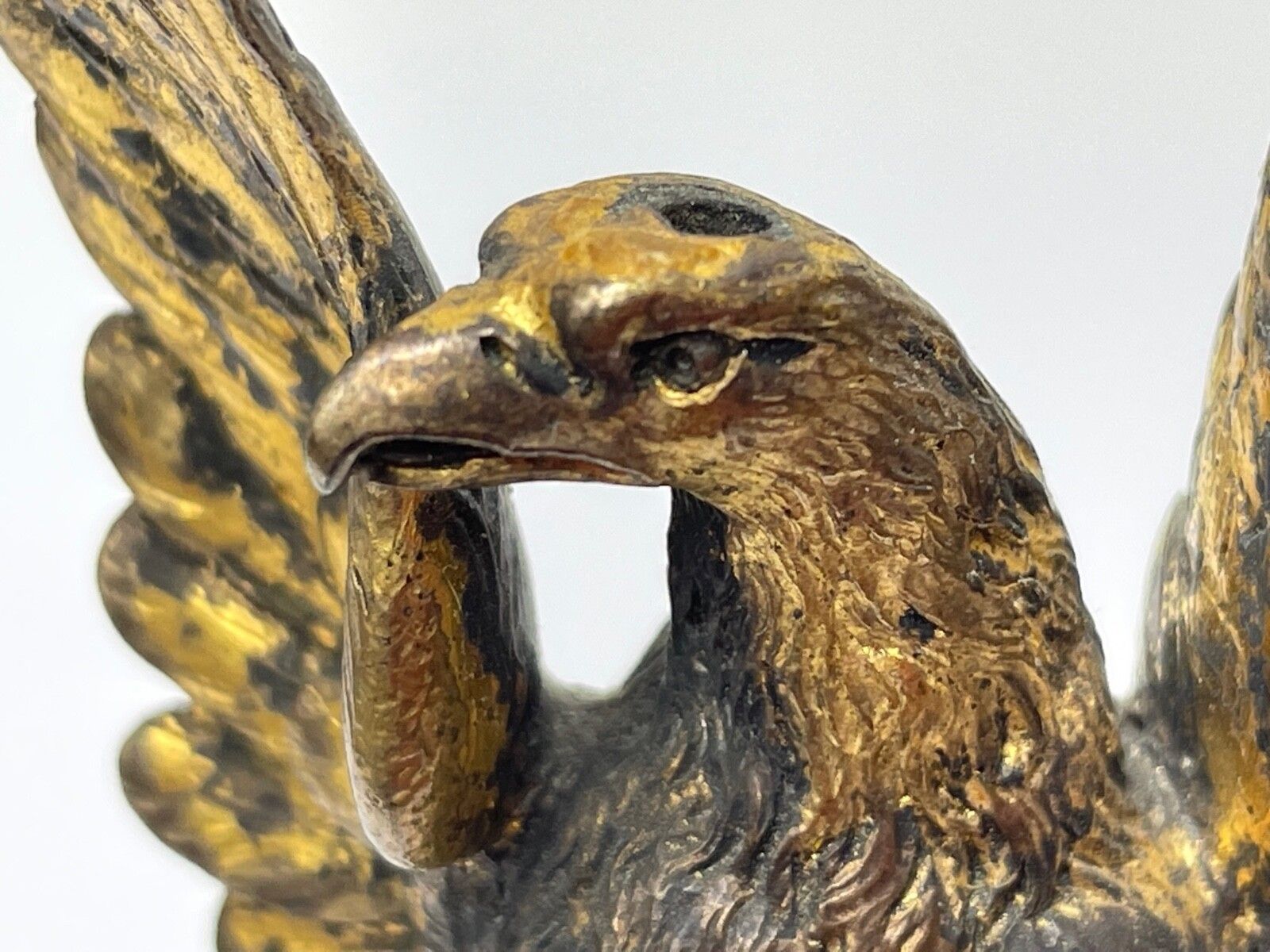 photo buy French 19th Century Gilt Bronze Eagle Bird Desk Wax Seal Stamp Sculpture