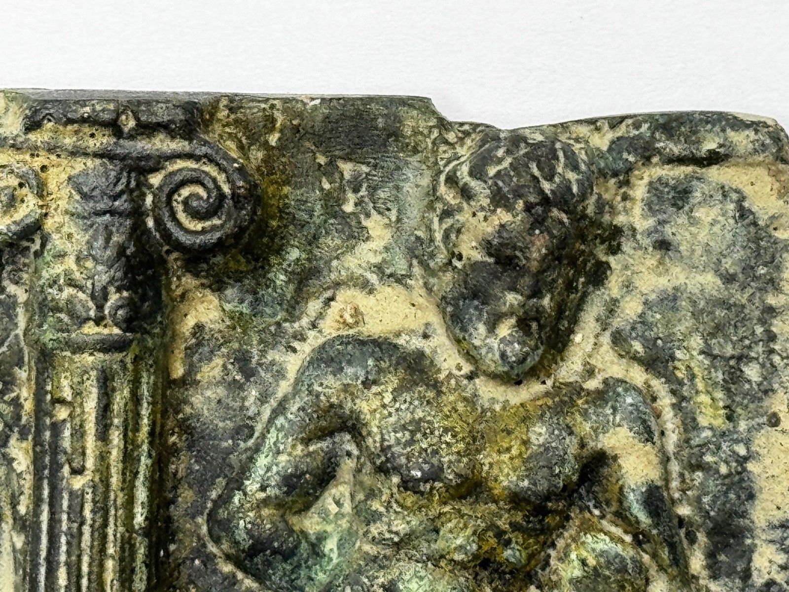 🏛️ Historic Classical Mythology Roman Bronze Plaque Mount Hercules (Heracles) photo vintage