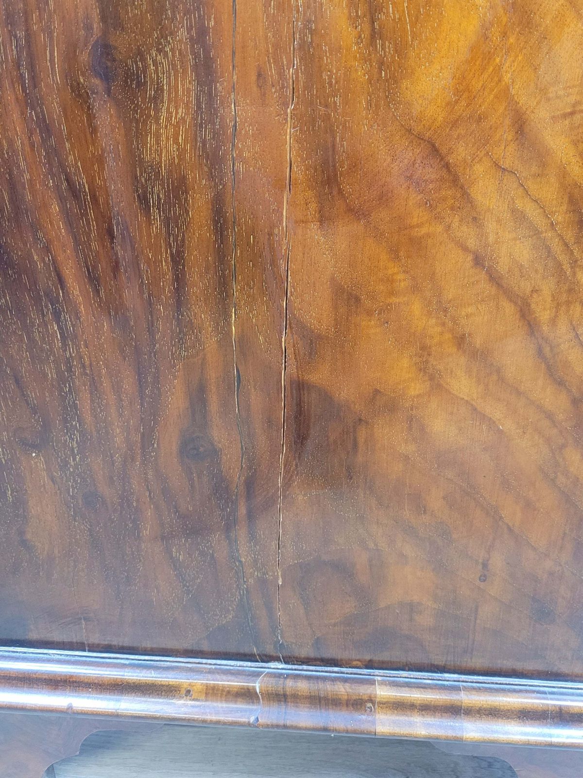 740.0 Walnut Writing Desk 18th Century Style Knee Hole Drawers photo
