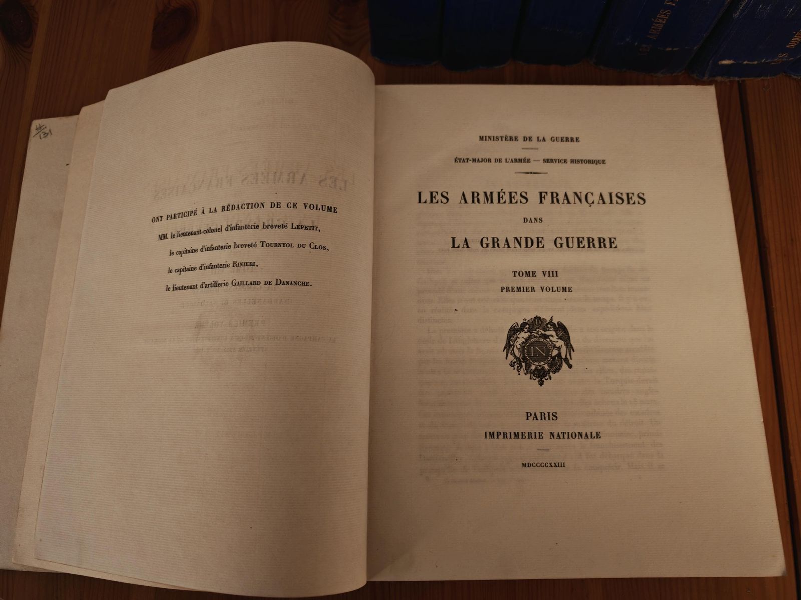 Antique "Les Armees Francaises Dans La Grande Guerre"   Tome VIII, All Volumes, Entire Set   Gd Con   1920s 30s   "La Campagne D'orient" photo Home Decor