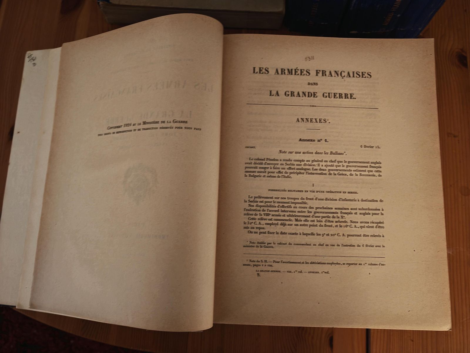 Antique "Les Armees Francaises Dans La Grande Guerre"   Tome VIII, All Volumes, Entire Set   Gd Con   1920s 30s   "La Campagne D'orient" photo vinterior