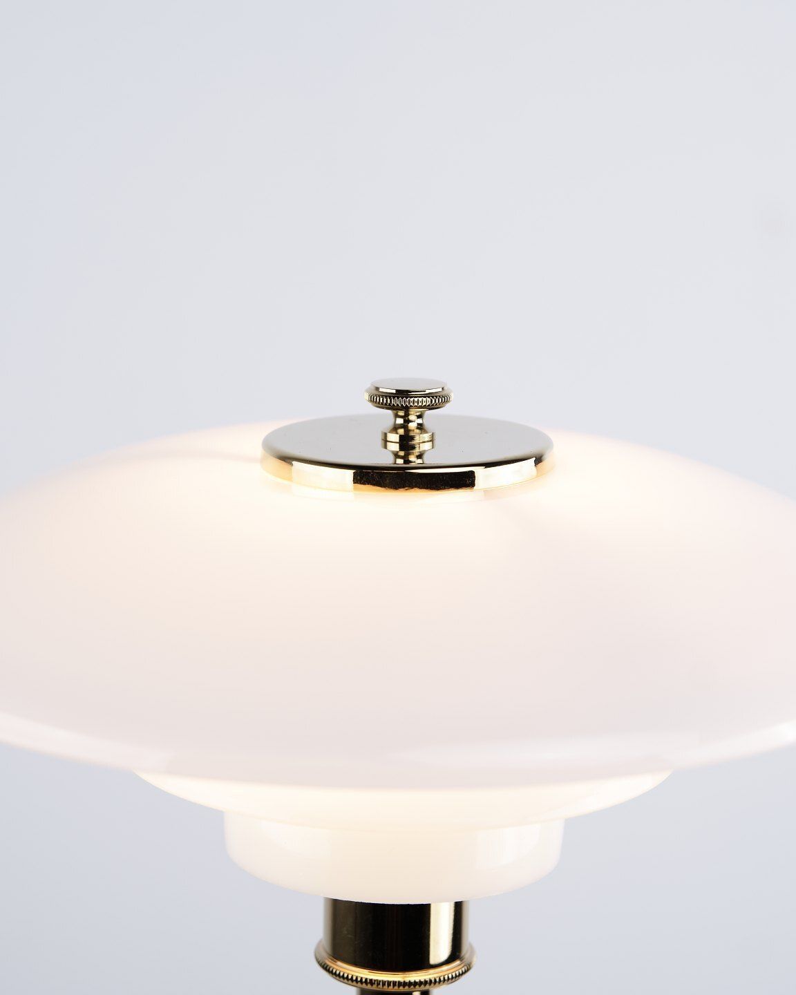 Poul Henningsen Table Lamp Model Ph 2/1 In Brass, Louis Poulsen photo for sale