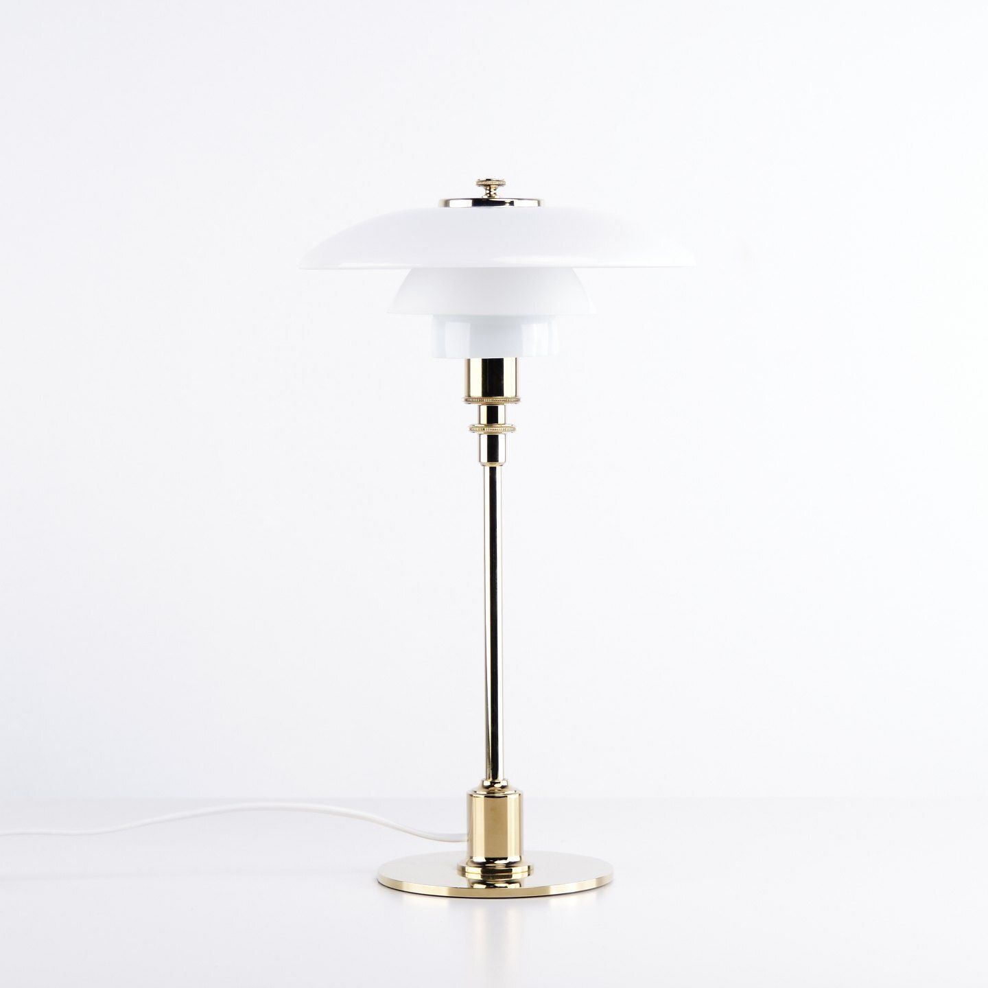 Poul Henningsen Table Lamp Model Ph 2/1 In Brass, Louis Poulsen photo vintage