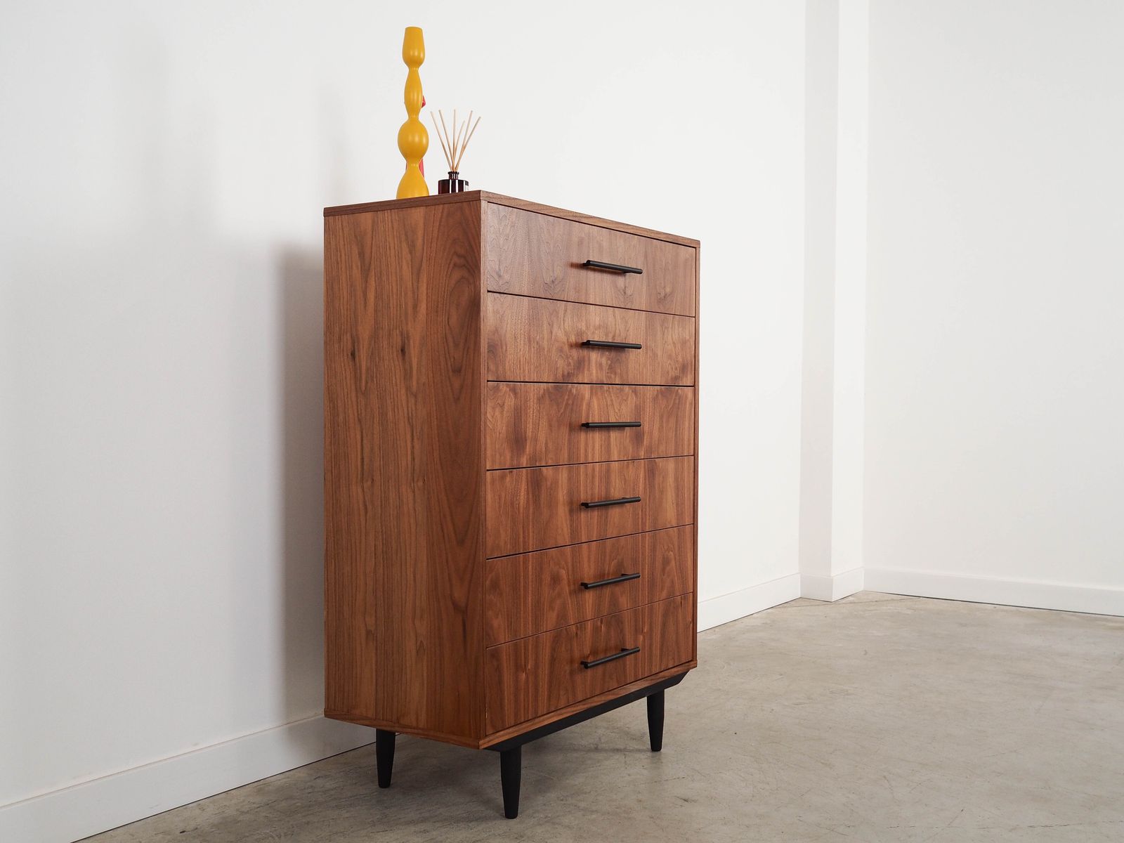 Walnut Chest Of Drawers, Scandinavian Design photo for sale