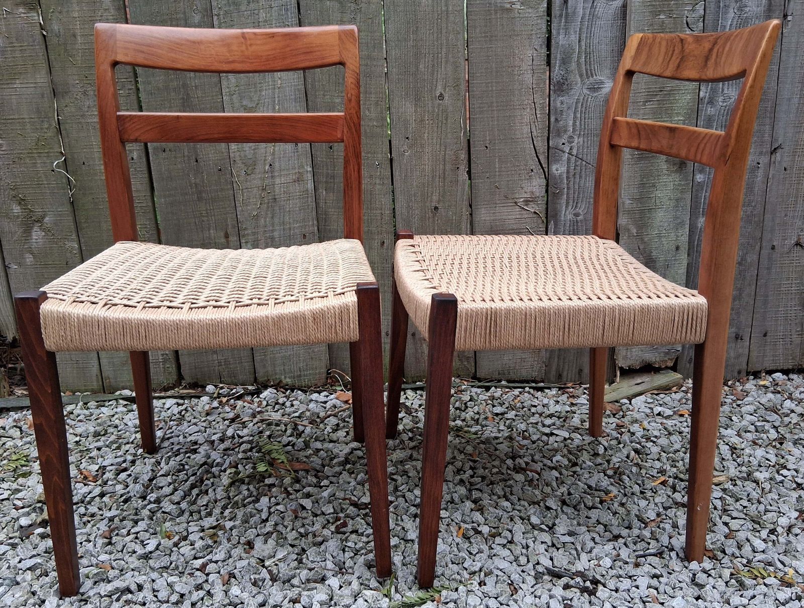Furniture Mcm 2 Rosewood Dining Chairs Nils Jonsson Troeds Garmi Danish Papercord photo