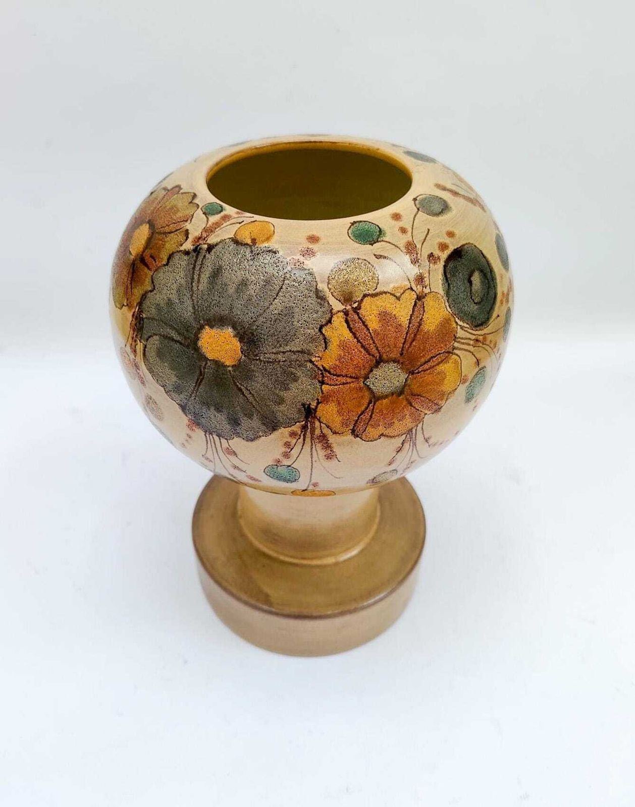 Ceramic Vase With Floral Decoration Alvino Bagni Rosenthal Netter Bitossi Era photo furniture