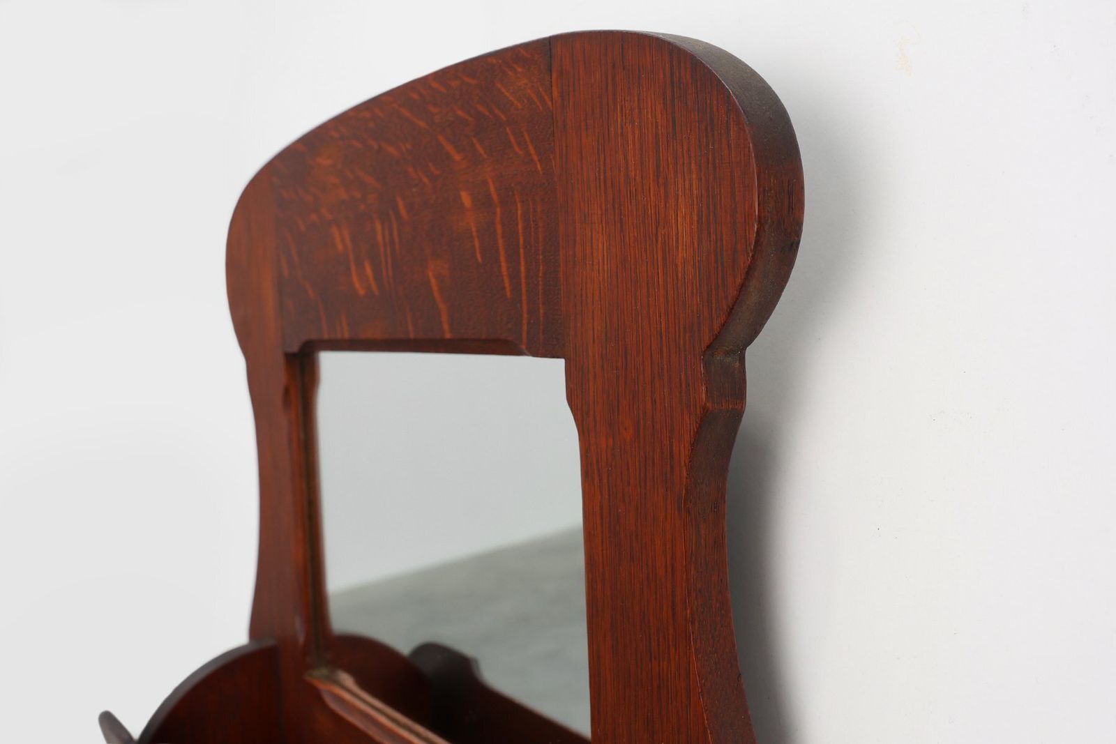 Art Nouveau Letter Holder In Oak, France, 1910s photo Home Decor