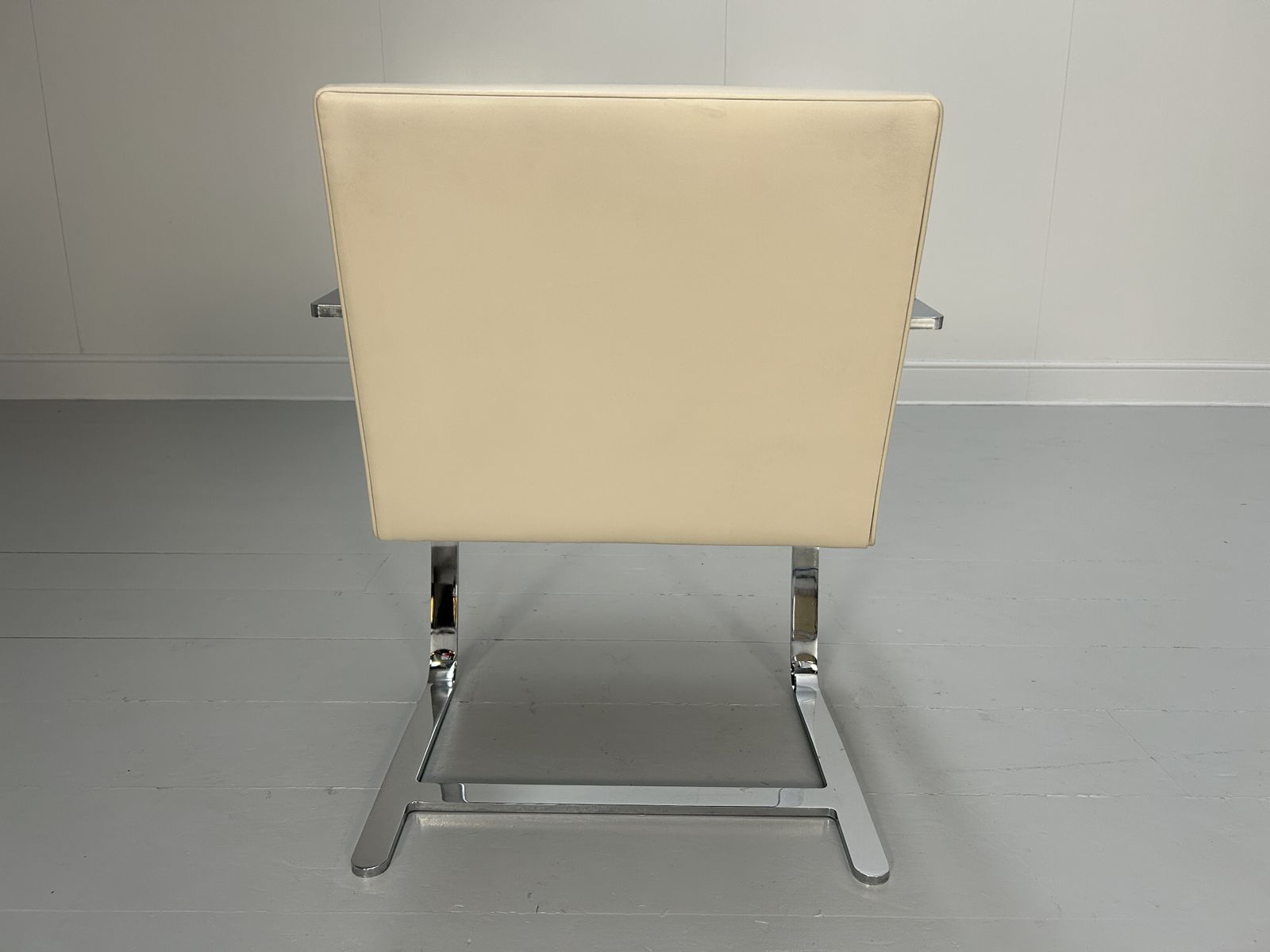 Knoll Studio "Brno" Flat Bar Armchair In Ivory Leather photo furniture