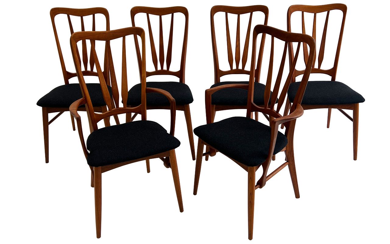 A Set Of 6 Danish Teak Ingrid Chairs By Niels Koefoed For Hornslet