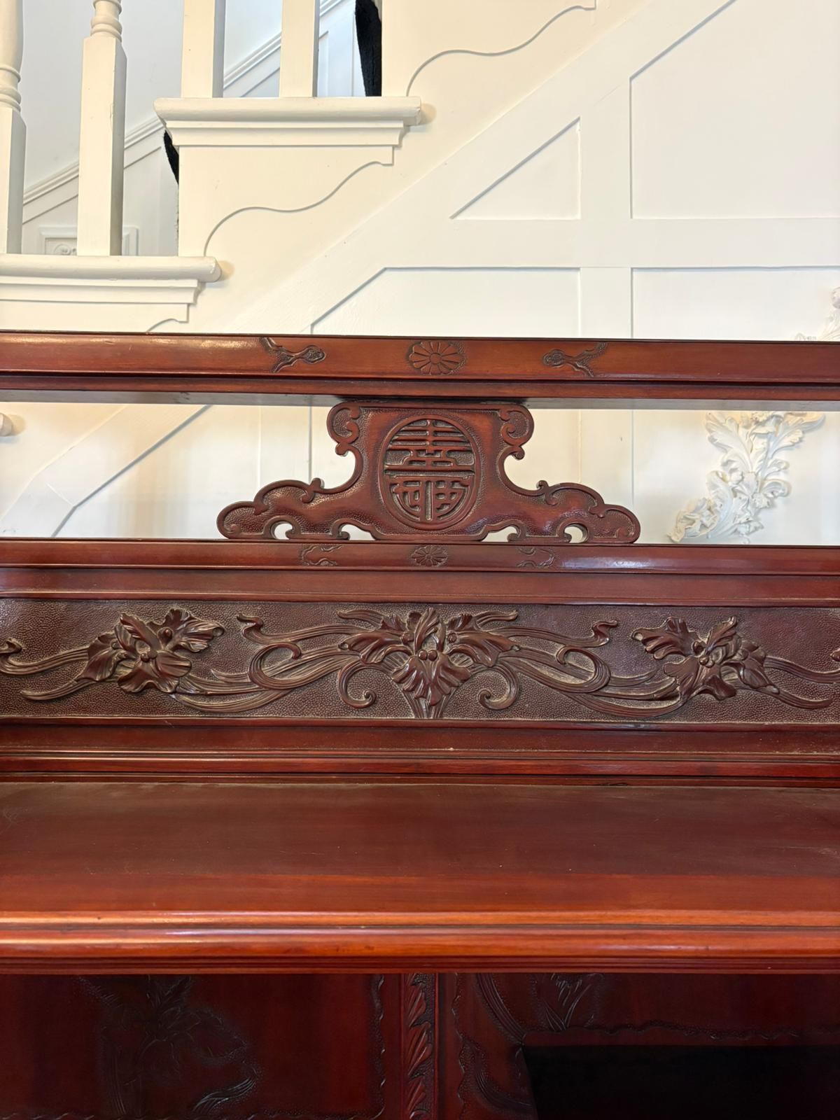 Fabulous Antique Japanese Red Lacquer Hardwood Display Cabinet photo Furniture