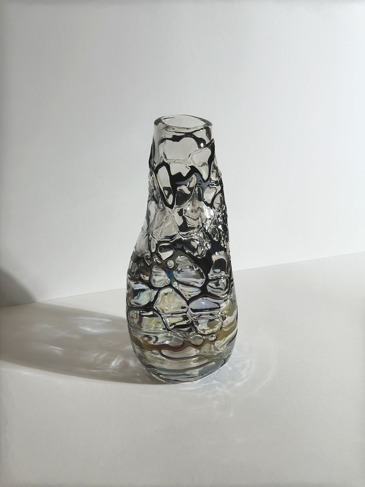 Italian Sculptural Art Glass Vase Attributed To Angelo Rinaldi Liane Series 1970s photo Home Decor