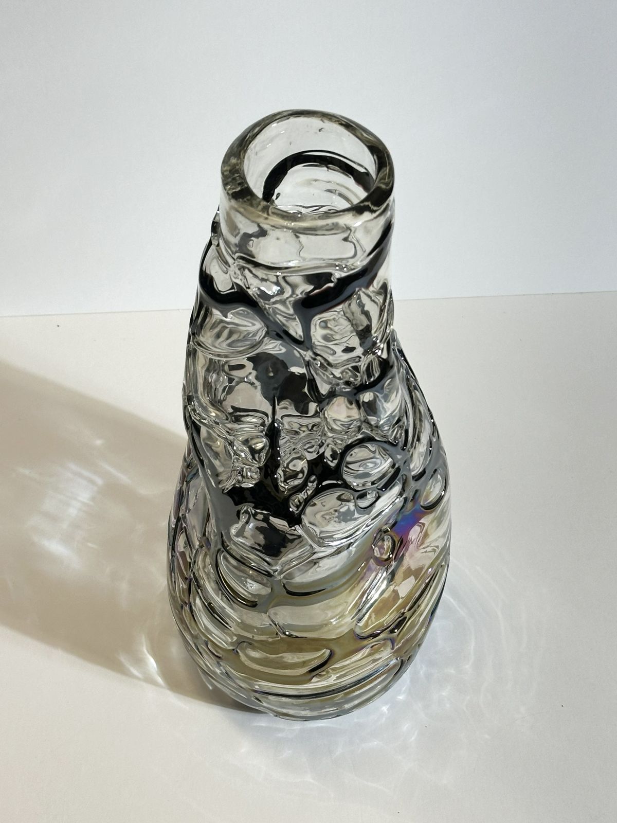 Home Decor Italian Sculptural Art Glass Vase Attributed To Angelo Rinaldi Liane Series 1970s photo