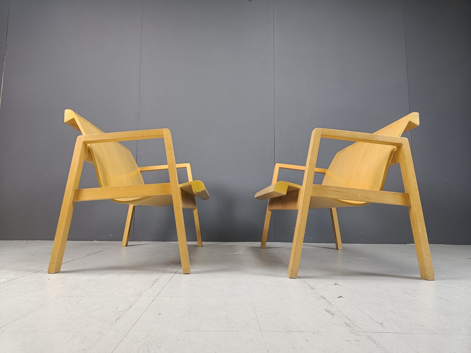 Mid Century Plywood Benches In The Manner Of Alvar Aalto, 1960   Set Of 2 photo buy