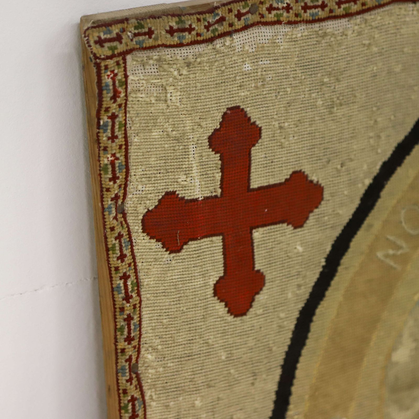 Pair Of Religious Needlepoint Tapestries   Dedicated To St France & The Poor Clares Orders photo vinterior