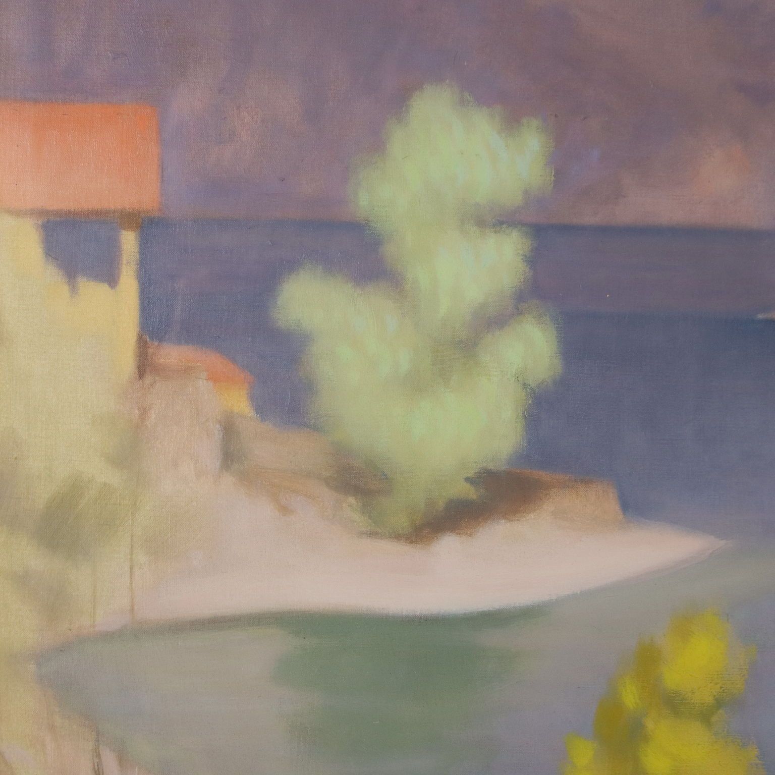 Modern Painting By P. Carena Oil On Canvas Italy 1960 photo Art
