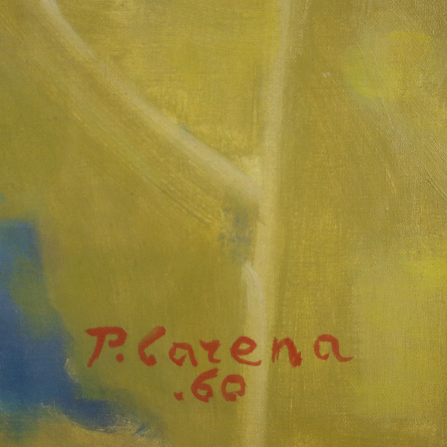 Modern Painting By P. Carena Oil On Canvas Italy 1960 photo buy