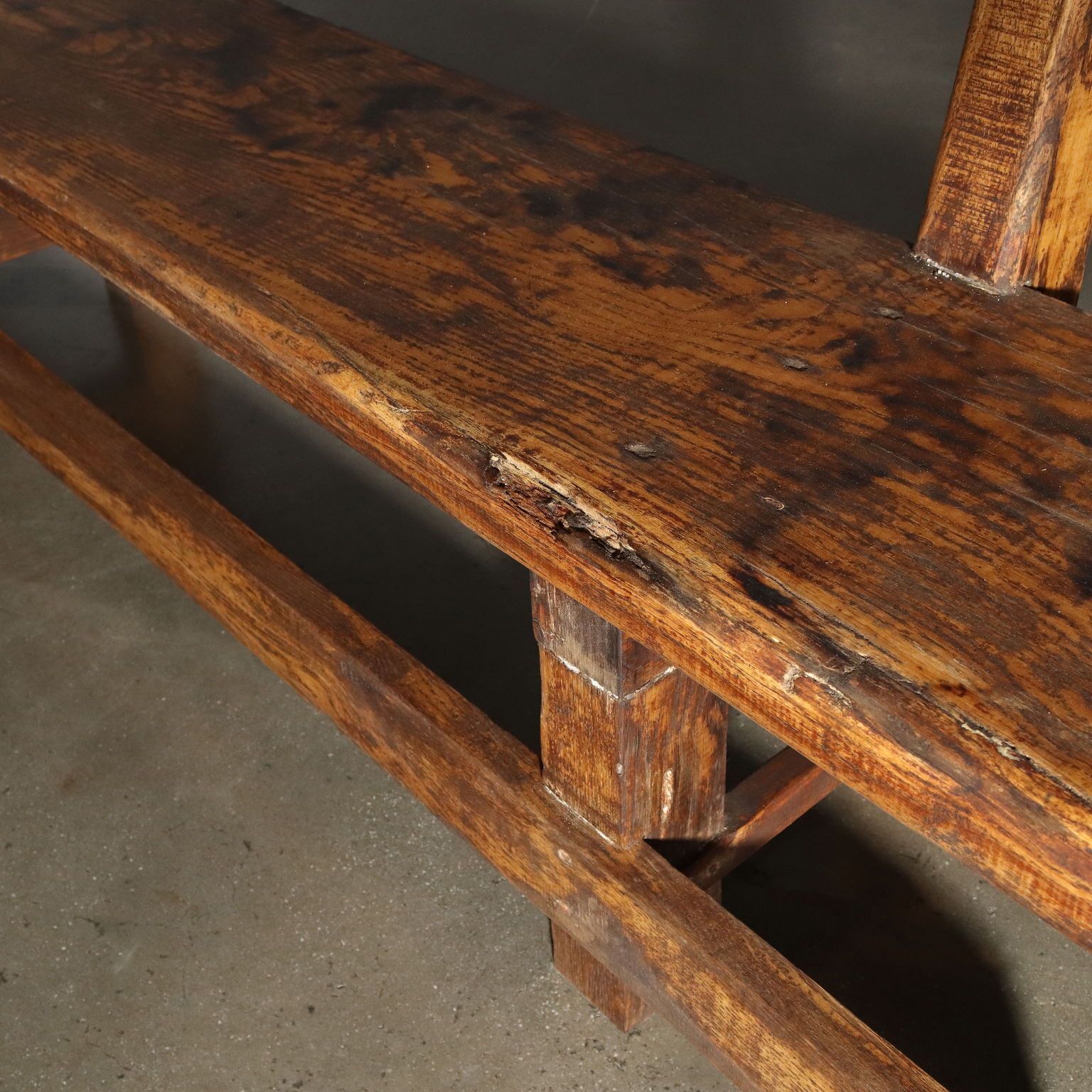 photo furniture Antique Benches Chestnut Conservative Restoration Italy XX Century