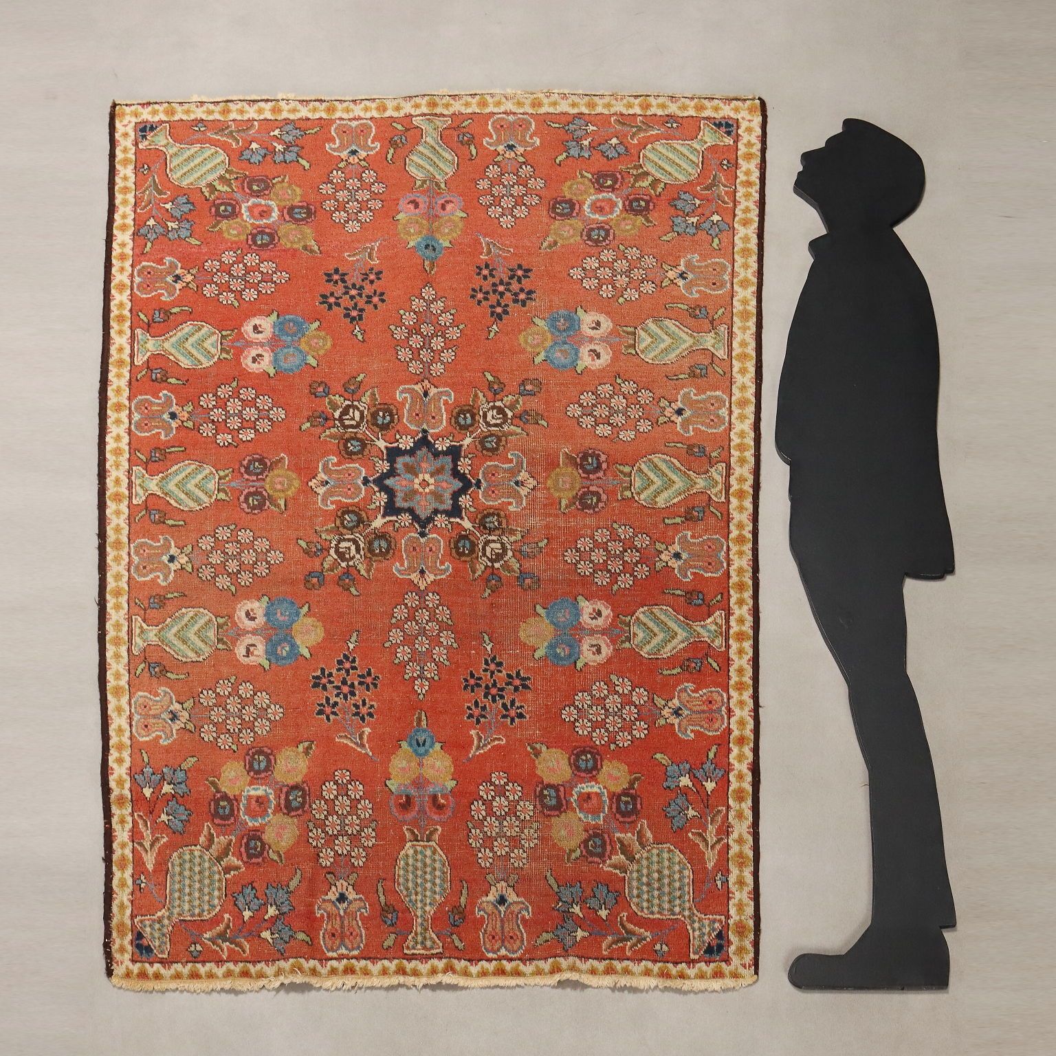 Antique Asian Carpet Cotton Wool Heavy Knot 72 X 53 In photo furniture