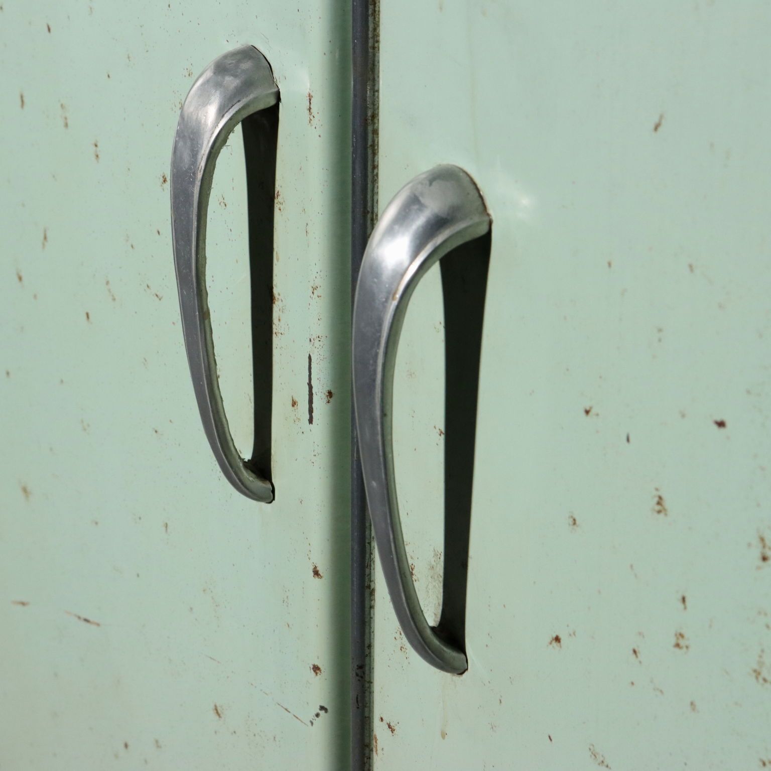 Industrial Cabinet Lacquered Metal Design Italy 1960s photo for sale