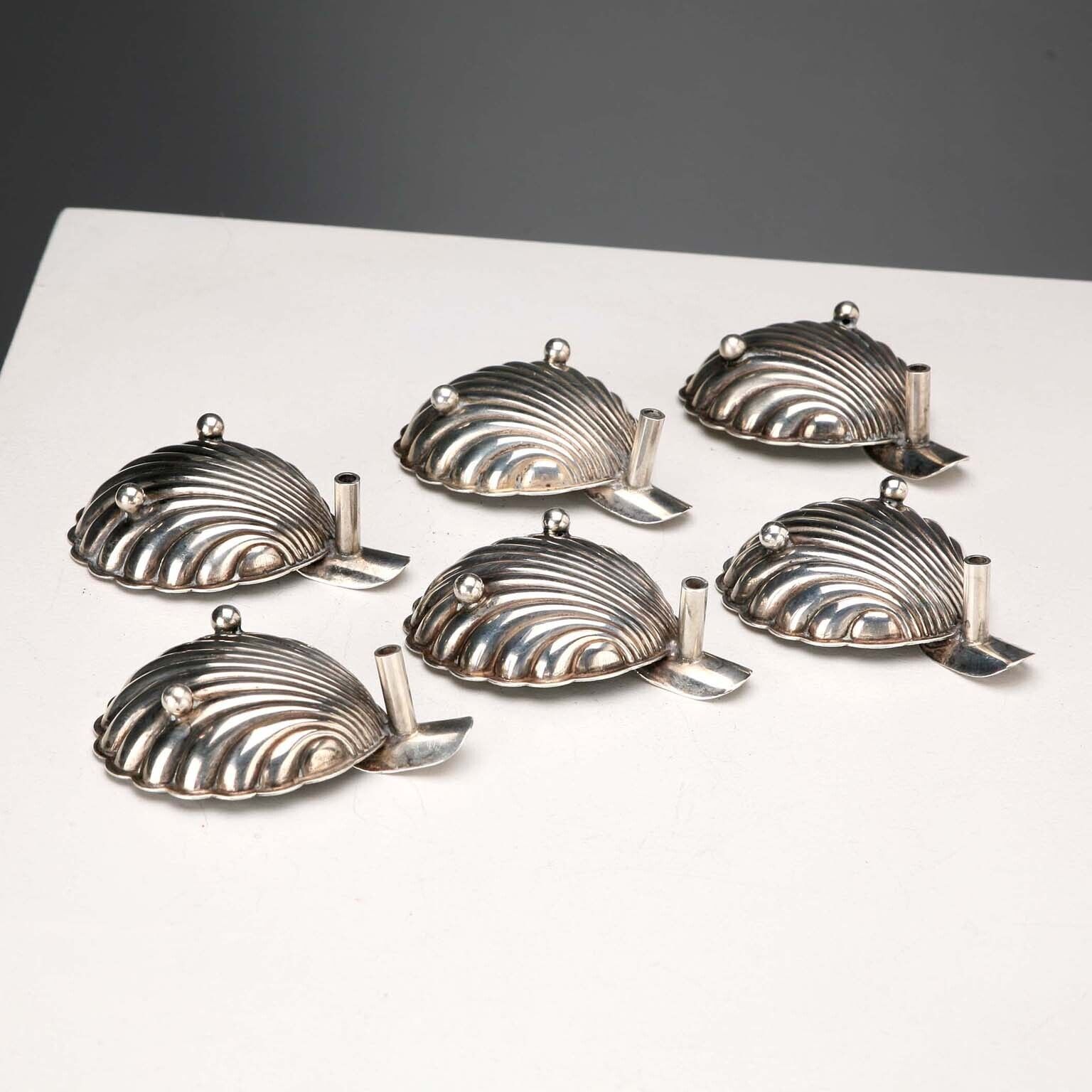Cesa Alessandria Silver Ashtray Set Italy Early XX Century photo Home Decor