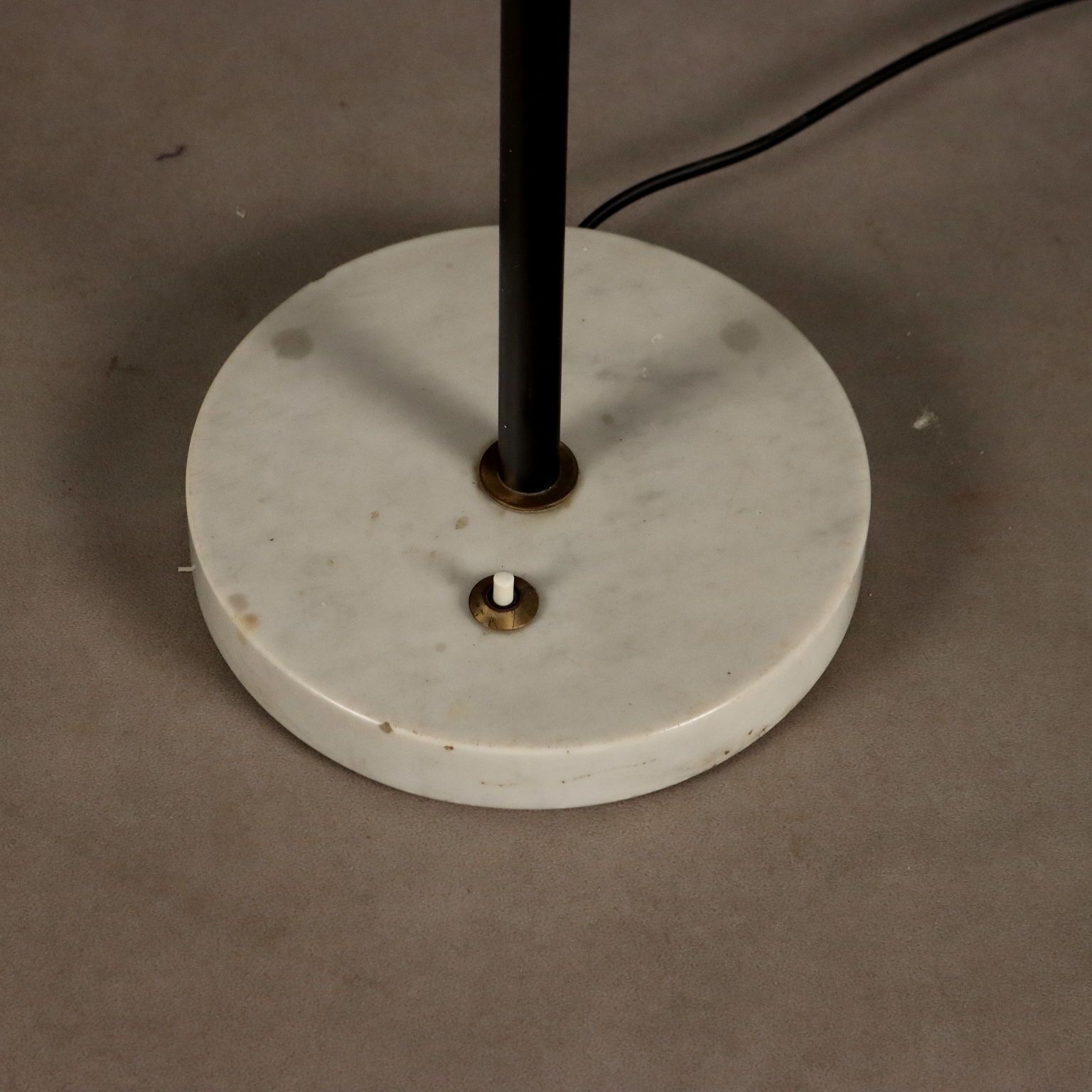 photo furniture Vintage Floor Lamp Marble Metal Fabric Design 1950s 1960s