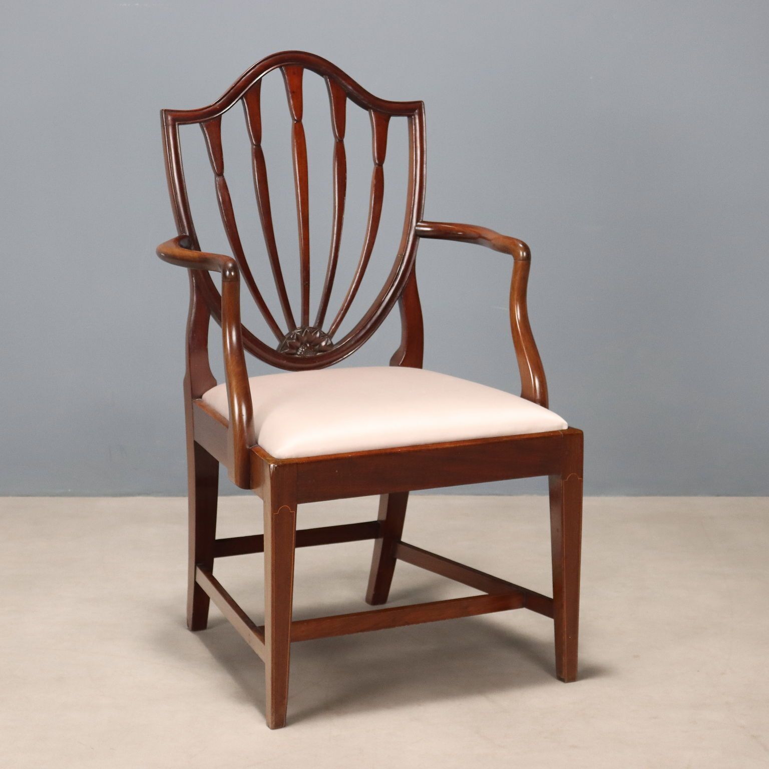 Armchair Regency Style Mahogany Fabric England XIX Century