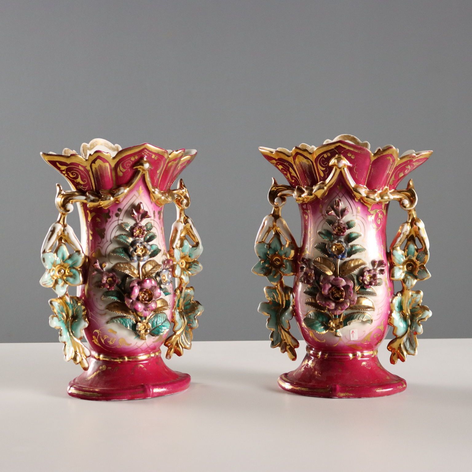 Antique Vases For Bouquets White Porcelain Europe XIX Century