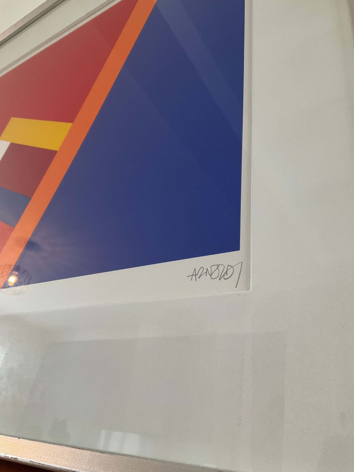Per Arnoldi Print Limited Edition Signed No. 1172/1200 – Danish Modern Abstract Geometric Art – Framed 69cm X 58cm photo 425.0
