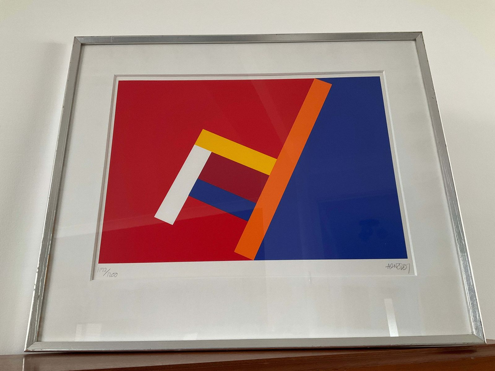 Per Arnoldi Print Limited Edition Signed No. 1172/1200 – Danish Modern Abstract Geometric Art – Framed 69cm X 58cm photo buy