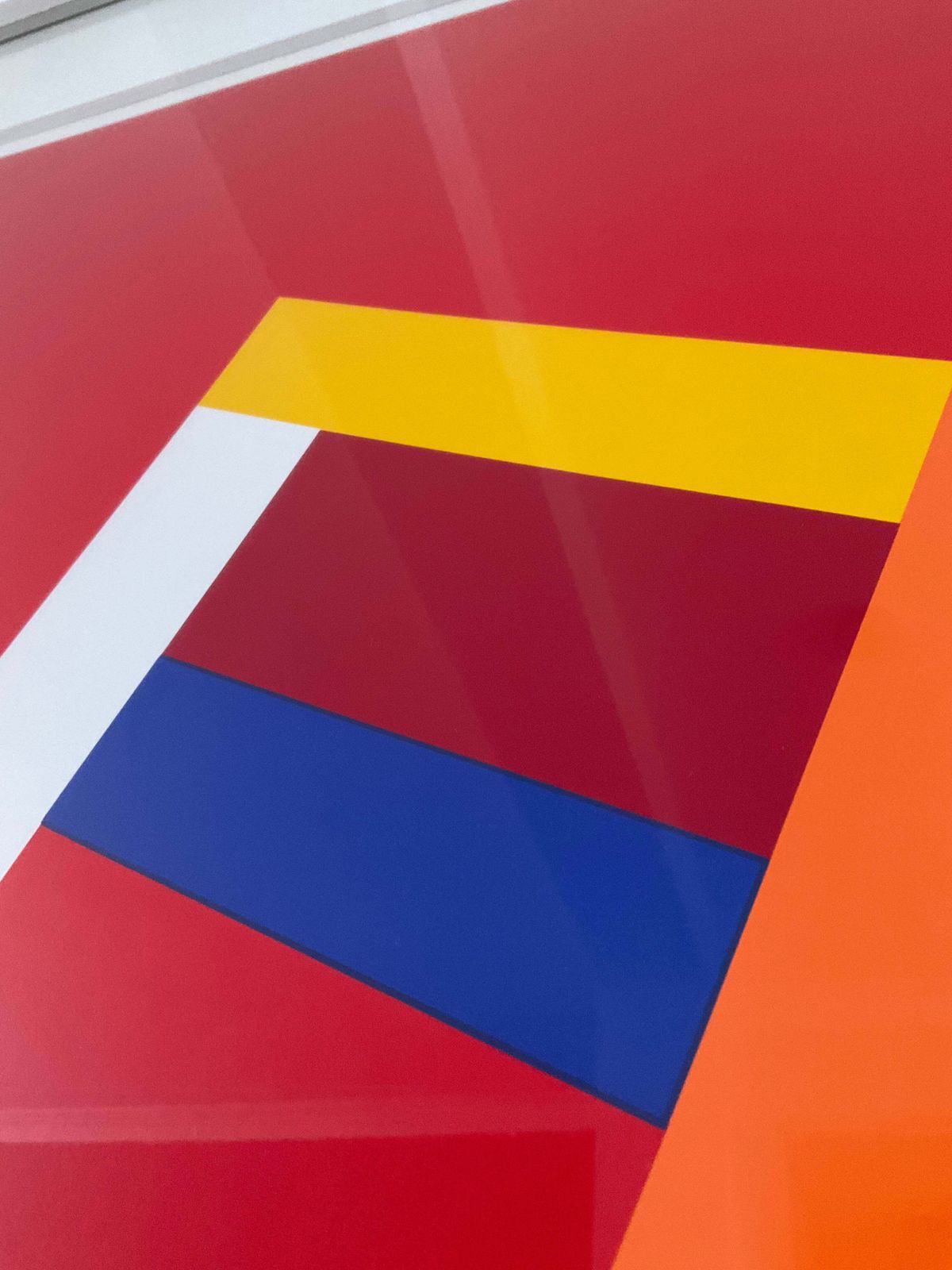 photo for sale Per Arnoldi Print Limited Edition Signed No. 1172/1200 – Danish Modern Abstract Geometric Art – Framed 69cm X 58cm