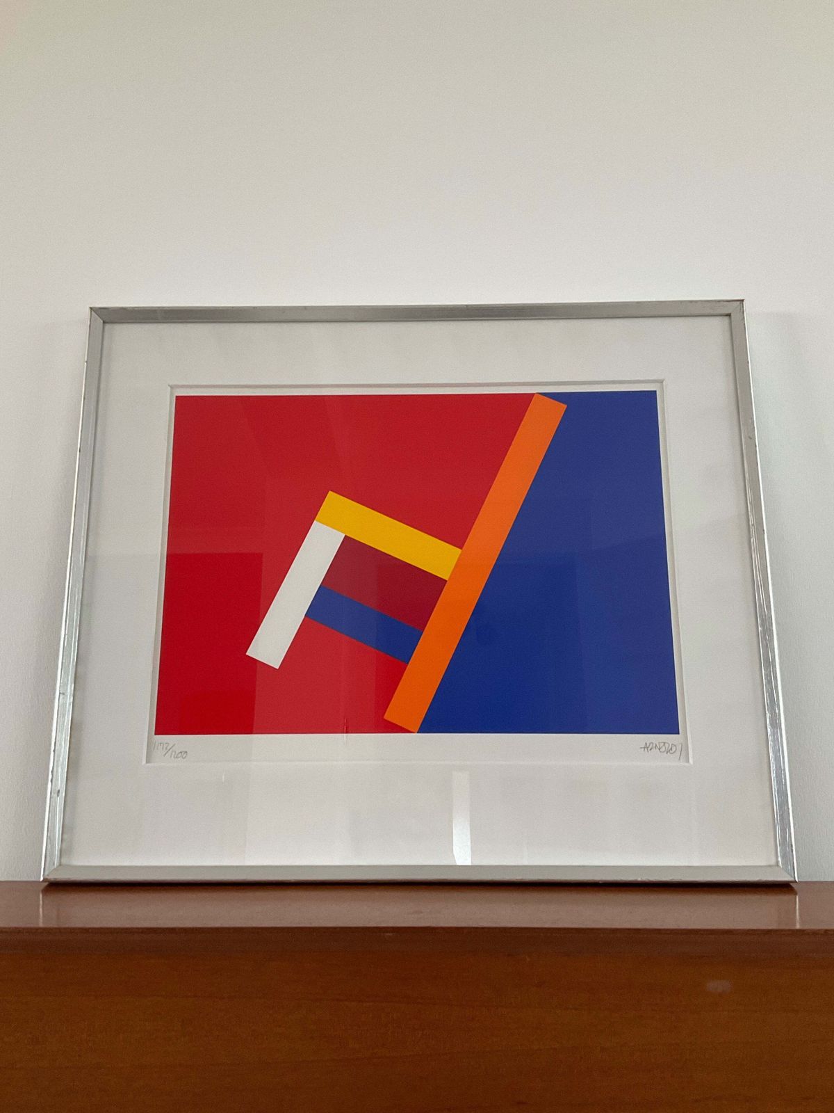 425.0 Per Arnoldi Print Limited Edition Signed No. 1172/1200 – Danish Modern Abstract Geometric Art – Framed 69cm X 58cm photo