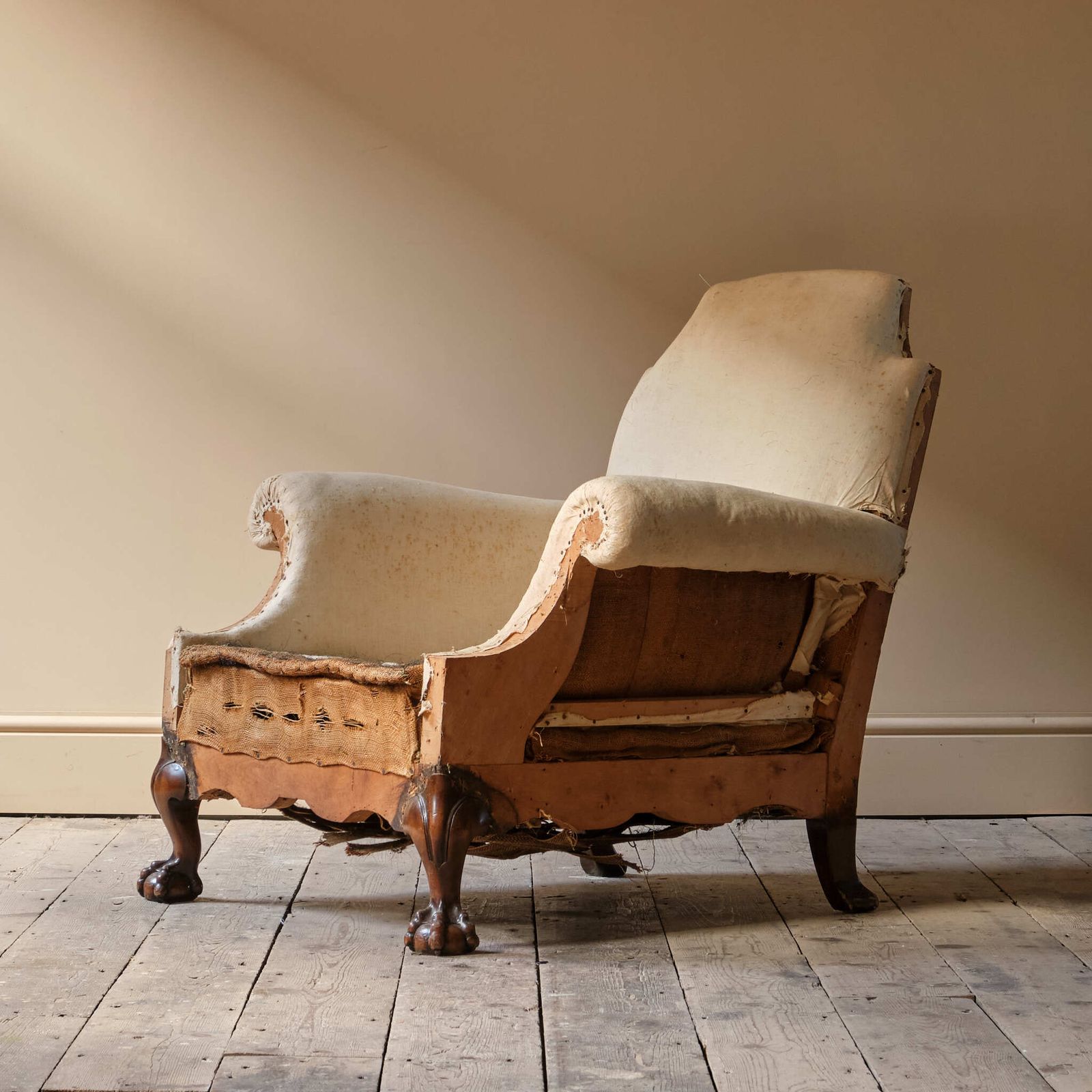 Antique Deep Seated Country House Armchair C1900 photo for sale