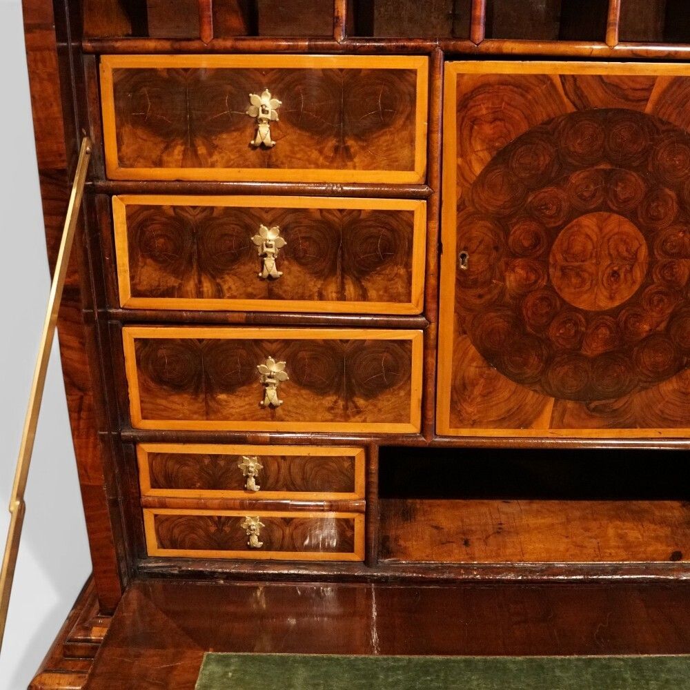 William & Mary Oyster Walnut Escritoire Circa 1680 photo buy
